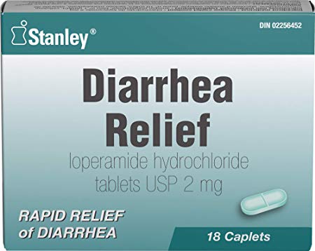 Stanley Pharmaceuticals Anti Diarrheal, Loperamide, Rapid Relief of Diarrhea, 18 Caplets