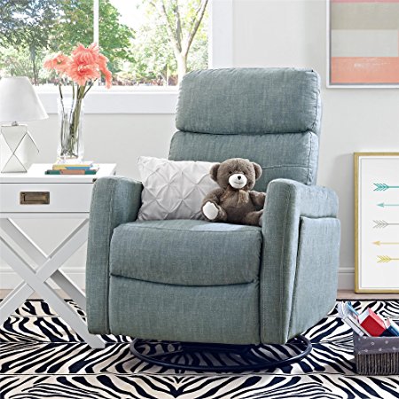 Baby Relax Alexis Swivel Gliding Recliner, Dove Gray