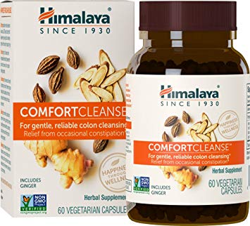 Himalaya ComfortCleanse with Chicory, Ginger and Licorice for Colon Cleanse,Detox and Occasional Constipation, 500 mg, 60 Capsules, 1 Month Supply