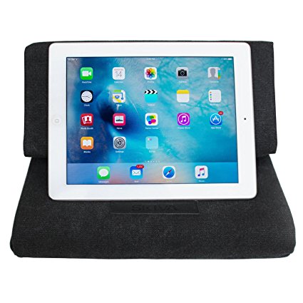 iPad Pillow Stand, Skiva EasyStand Pad Pillow Stand for iPad Pro Air mini, iPad 4 3 2 1, Samsung Galaxy Tab Note 10.1, Google Nexus 7, Microsoft Surface Pro, Tablets, E-readers (Black) [Model:ES101]