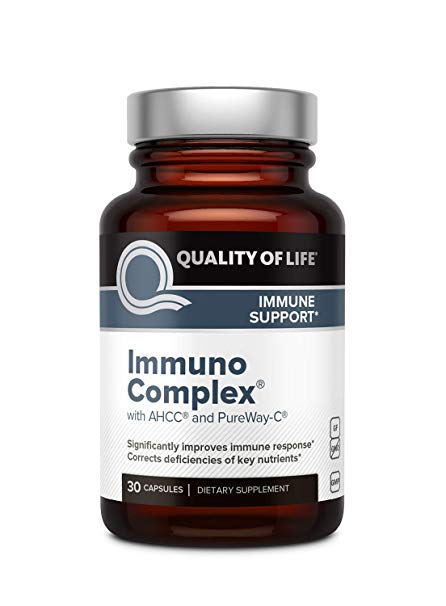 Premium AHCC Complex – ImmunoComplex Includes AHCC Mushroom Extract, Vitamin C, Vitamin D3, Copper, Zinc & Andrographis – Supports Immune System – 30 Vegetable Capsules