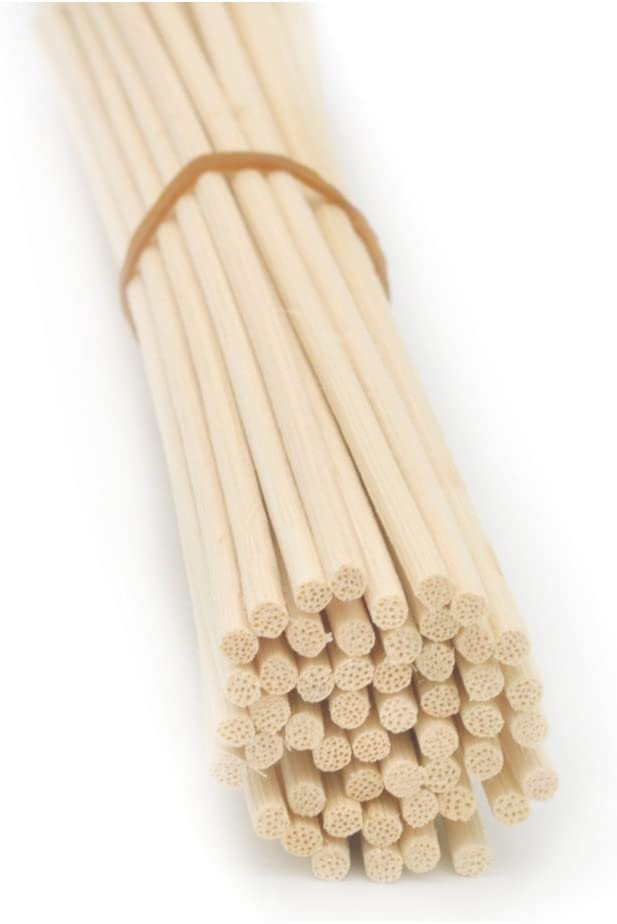 Ougual 100 Pieces Natural Rattan Reed Diffuser Replacement Sticks (24cmx3mm)