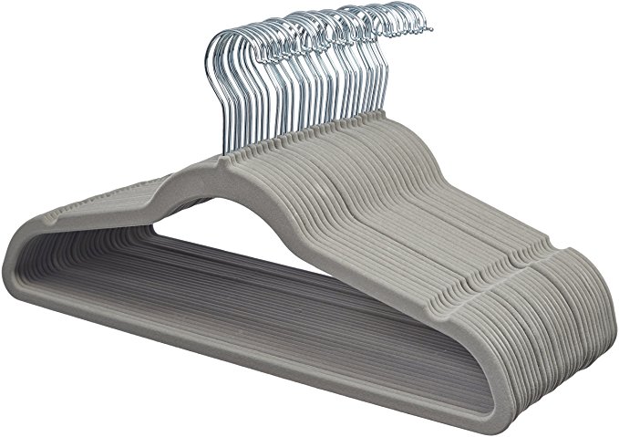 AmazonBasics Velvet Suit Hanger Pack of 30, Gray