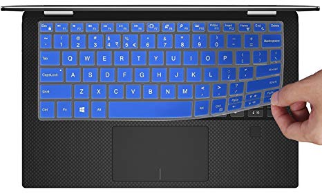 Keyboard Skin for 2018 Release DELL XPS 13 9370 & 2017 Release Dell XPS 13 9365 13.3" Laptop Ultra Thin Anti Dust Keyboard Protective Skin, Blue