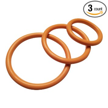 Penile Cock Ring Silicone Male Erection Enhancement Stay Hard Set of 3 Cockrings (Gold) Discreet Packaging
