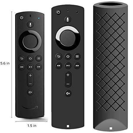 Covers for All-New Alexa Voice Remote for Fire TV Stick 4K, Fire TV Stick (2nd Gen), Fire TV (3rd Gen) Shockproof Protective Silicone Case - Black