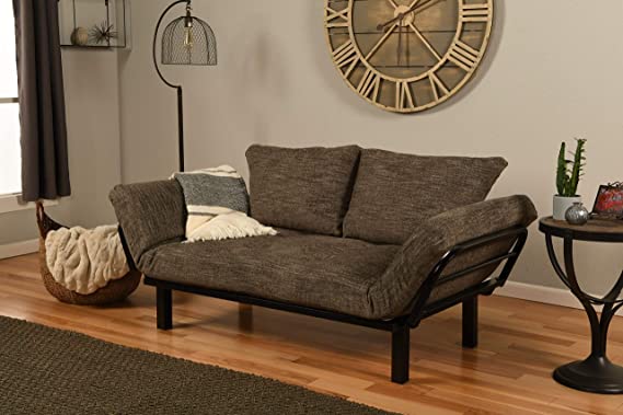 Best Futon Lounger Sit Lounge Sleep Smaller Size Furniture is Perfect for College Dorm Bedroom Studio Apartment Guest Room Covered Patio Porch Key Kitty Key Chain Included