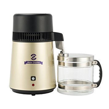 CO-Z Stainless Steel Countertop Home Water Distiller Machine with 4 Liter Connection Bottle