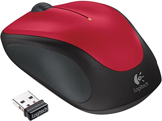 Logitech M235 Wireless Mouse for Windows and Mac - Red