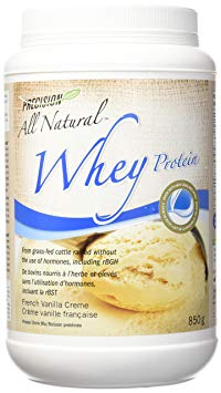 Precision All Natural Whey Protein Powder - French Vanilla Creme flavour, 850 g | Hormone-free and gluten-fee