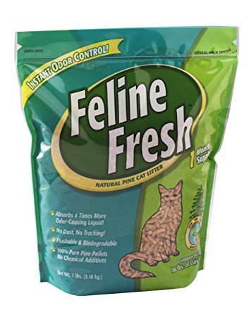 Feline Fresh Pelleted Pine Cat Litter 7 lbs. (4 Packs)