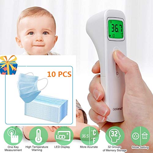 UK Stock,Digital Infrared Thermometer, Non-Contact Forehead Thermometer with Fever Alarm for Baby Adults
