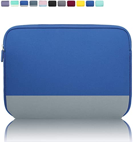 AULEEP 15-15.6 Inch Laptop Sleeves, Neoprene Notebook Computer Pocket Tablet Carrying Sleeve/ Water-Resistant Compatible Laptop Sleeve for Acer/Asus/Dell/Lenovo/HP (Dark Blue Gray)