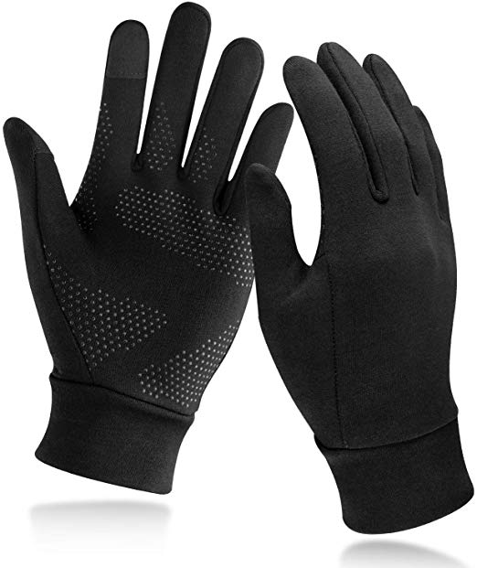 Unigear Running Gloves, Touch Screen Anti-slip Lightweight Gloves Liners for Cycling Biking Sporting Driving for Men Women