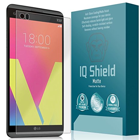 LG V20 Screen Protector, IQ Shield Matte Full Coverage Anti-Glare Screen Protector for LG V20 Bubble-Free Film
