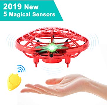 Flying Toys for Kids,Mini UFO Drone,Hand Operated Drones with 5 Sensors and 2 Speed,Easy Indoor Outdoor Flying Ball Drone Toys,Great Flying Drone Gift for Boys/Girls,USB Charging and Remote Controller