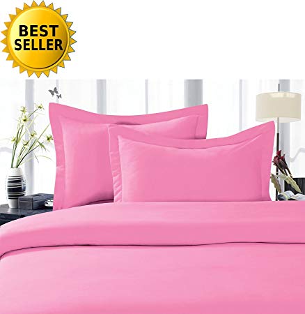 Celine LinenBest, Softest, Coziest Duvet Cover Ever! 1500 Thread Count Egyptian Quality Luxury Super Soft Wrinkle Free 2-Piece Duvet Cover Set, Twin/Twin XL, Light Pink