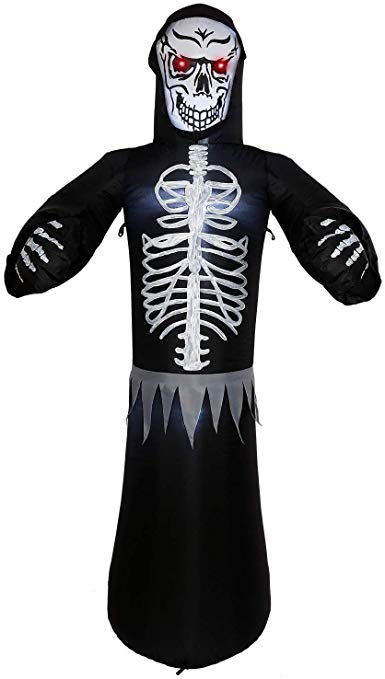 Albrillo Halloween Decorations Inflatables Outdoor, 6FT Halloween Inflatable Ghost with LED Lights, Decor for Yard Party Garden Trick or Treat Night