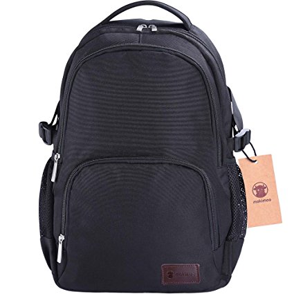 Makimoo Laptop Backpack Travel College School Student Bookbag for Men Women - Black