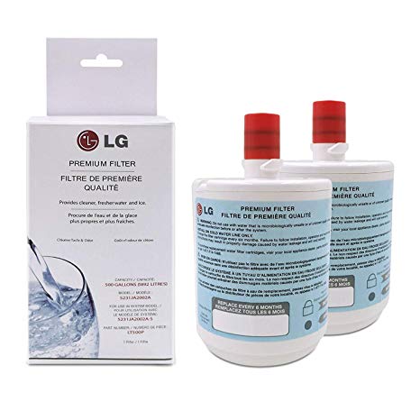 LG LT500P Refrigerator Water Filter | Fridge Filters Replacement Compatible with most models LG like 5231ja2002a | LFX25974ST | LFX25973ST | LSC27925ST | LSC23924ST | LMX25964ST and more parts (2)