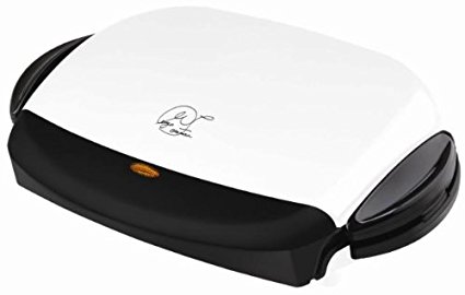 George Foreman GRP4 Next Grilleration 5-Burger Grill with Removable Plates, White