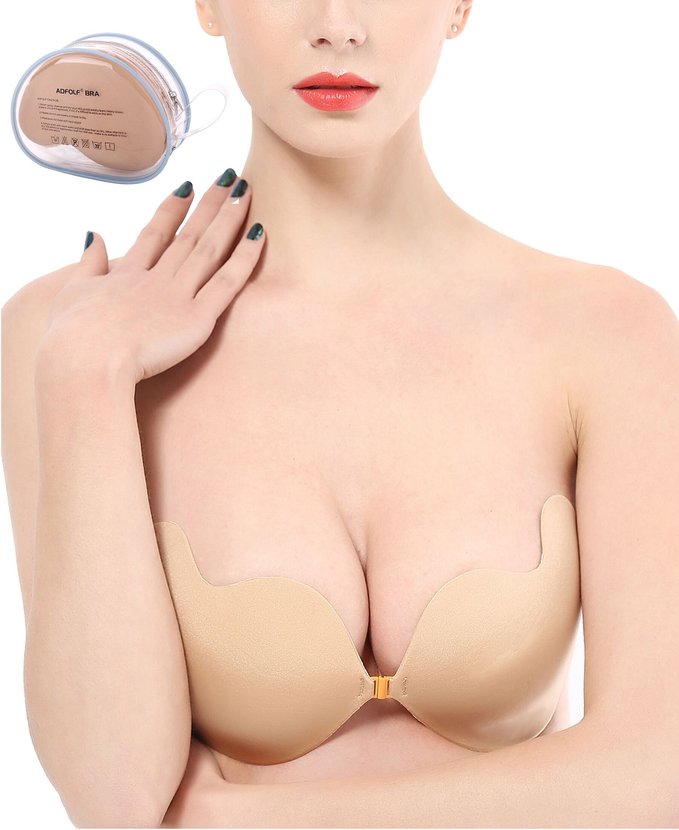 ADFOLF Women Fashion Adhesive Backless Strapless Pushup Bra Invisible Silicone Gel