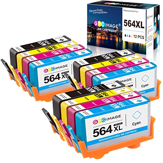 GPC Image Remanufactured Ink Cartridge Replacement for HP 564XL 564 XL to use with DeskJet 3520 3522 Officejet 4620 Photosmart 5520 6510 7520 7525 (3 Black 3 Cyan 3 Magenta 3 Yellow,12-Pack)