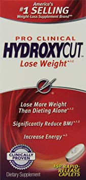 Hydroxycut Pro Clinical Weight Loss Pills Jumbo Value Package 300 Caplets Total