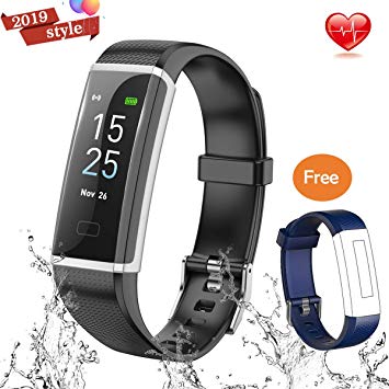 JIALEBI Fitness Tracker, Activity Tracker Watch with Heart Rate Monitor Waterproof Smart Fitness Band with Step Counter Calorie Counter Pedometer Watch for Kids Women and Men
