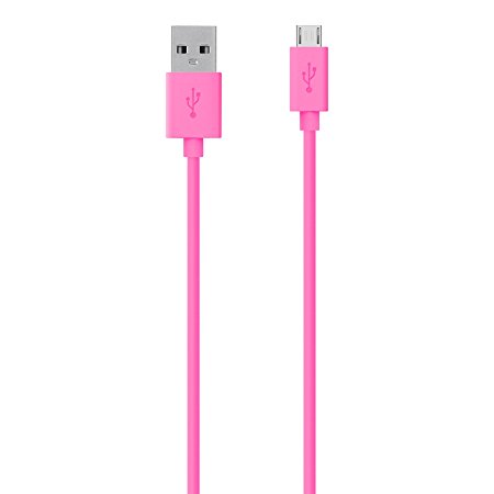 Belkin MixIt Colour Range 2m Micro USB Cable for Smartphones and Tablets - Pink