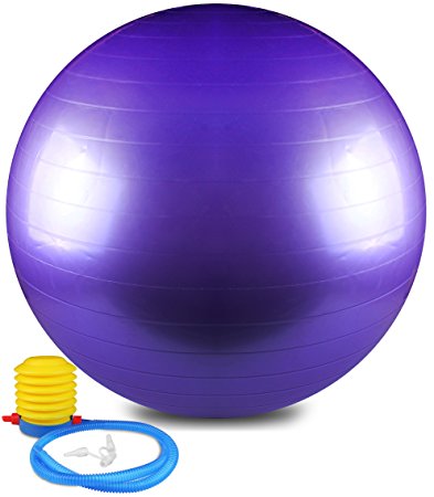 Anti Burst and Slip Resistant Yoga Ball - Exercise Ball, Fitness Ball, Total Body Balance Ball By Utopia Home