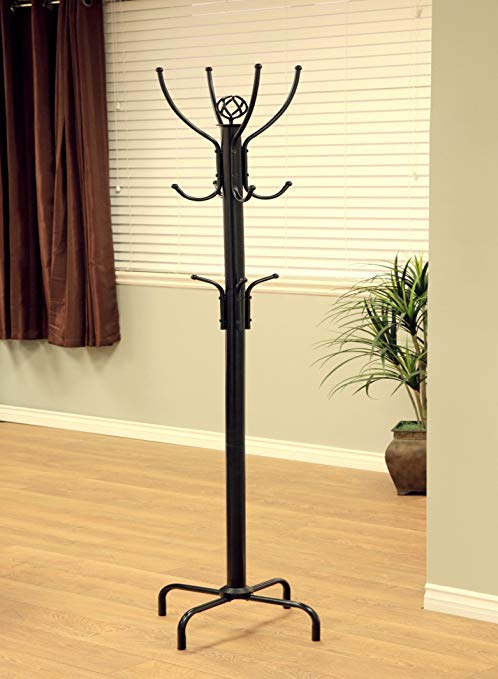 Frenchi Home Furnishing Metal Coat Rack, Black Finish