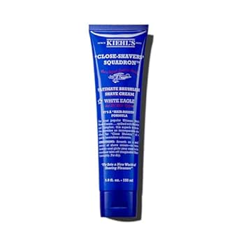 Kiehl's Ultimate Brushless Shave Cream with Menthol White Eagle, for All Skin Types, with Menthol & Camphor, Instant Refreshing & Cooling Effect, Minimizes Irritation, Primes Skin for Close Shave