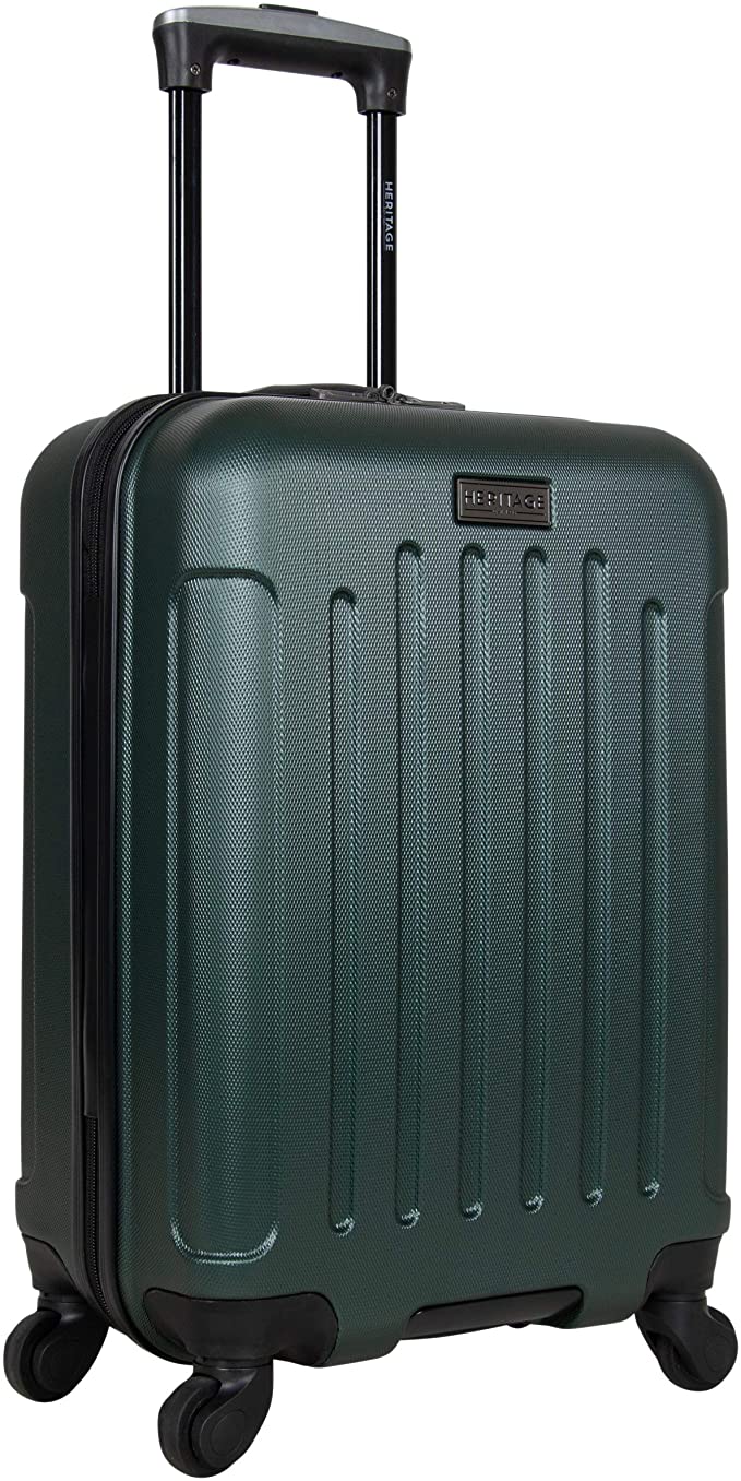 Heritage Travelware 20" Abs 4-Wheel Upright Carry-on, Eden Green, Inch