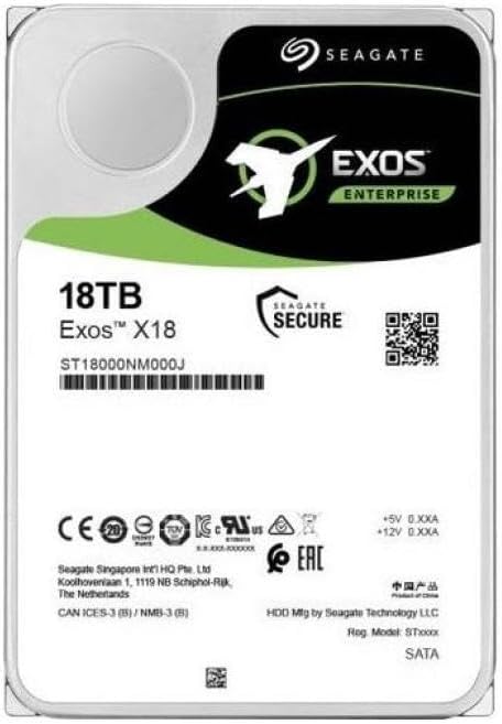 Seagate Exos X18 ST18000NM001J 18 TB Hard Drive - Internal - SATA (SATA/600)