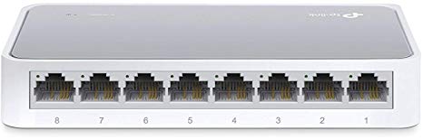 TP-LINK TL-SF1008D 8-Port 10/100 Mbps Mini Desktop Switch - White