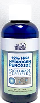 12% Hydrogen Peroxide Food Grade - 4 oz Bottle with Dropper