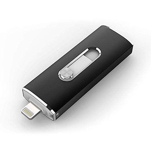 iOS Flash Drive for iPhone Photo Stick 64GB iPhone External Storage USB 3.0 Mobile Memory Stick for iPhone,Android,PC Photo iPhone Picture Stick by KEXIN, Black