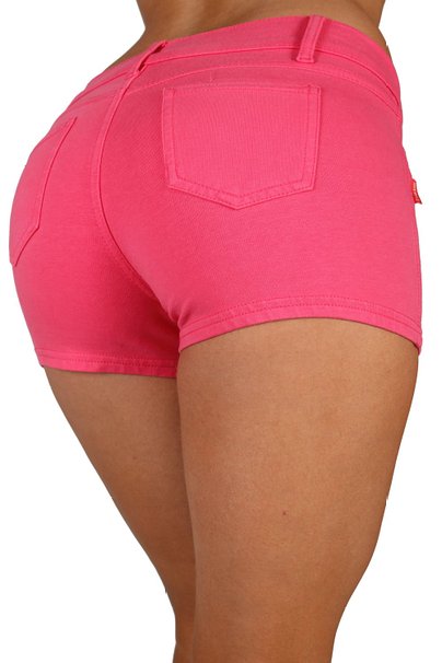 U-Turn Jeans Women's Shorts with French Terry With gentle butt lift stitching