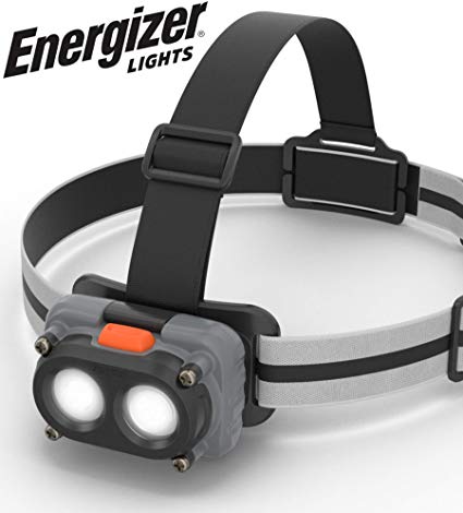Energizer HARD CASE LED Headlamp Flashlight, High Lumens, IPX4 Water Resistant, Impact Resistant, For Camping, Hiking, Construction, Emergency Light, Batteries Included