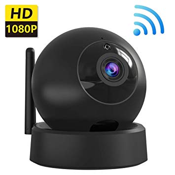 [Latest 2019] IP Home Camera, 1080P Wireless Indoor Security Surveillance System with Night Vision for Home/Office/Baby/Nanny/Pet Monitor with iOS, Android App Dome Camera