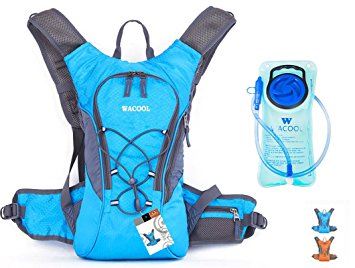 WACOOL 2L Waterproof Hydration Bladder Pack, Cycling Backpack, Lightweight Daypack