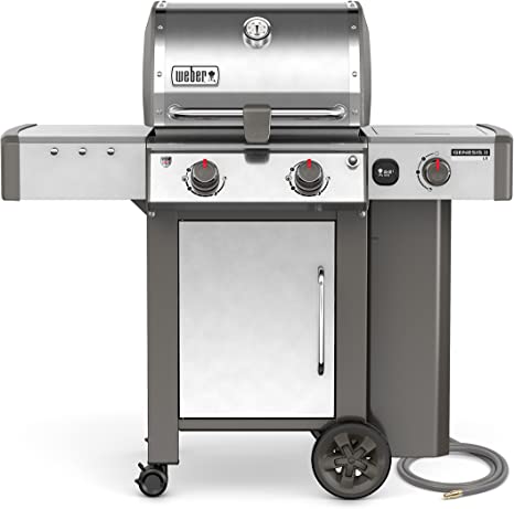 Weber 65004001 Genesis II LX S-240 Natural Gas Grill, Stainless Steel, Two-Burner