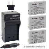 Kastar NB-5L Battery 3-Pack and Charger Kit for Canon NB-5L CB-2LXE work with Canon PowerShot S100 PowerShot S110 PowerShot SD700 IS PowerShot SD790 IS PowerShot SD800 IS PowerShot SD850 IS PowerShot SD870 IS PowerShot SD880 IS PowerShot SD890 IS PowerShot SD900 IS PowerShot SD950 IS PowerShot SD970 IS PowerShot SD990 IS PowerShot SX200 IS PowerShot SX210 IS PowerShot SX220 IS PowerShotSX230 HS Cameras