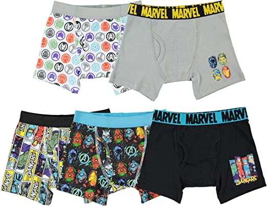 Marvel Boys' Avengers 5 Pack Boxer Briefs