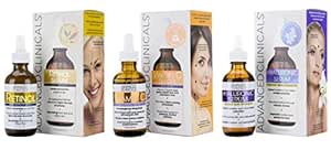 Advanced Clinicals Retinol Serum For Face   Hyaluronic Acid Serum   Vitamin C Serum Skincare Set | Face Serum For Women | Anti Aging Serums For Brightening, Firming, & Hydrating | 1.75 Fl Oz, 3pc Set