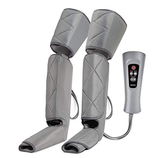 RENPHO Leg Massager, Air Compression for Circulation Calf Feet Thigh Massage, Sequential Boots Device with Handheld Controller 6 Modes 4 Intensities, Helps Swelling and Edema Pains