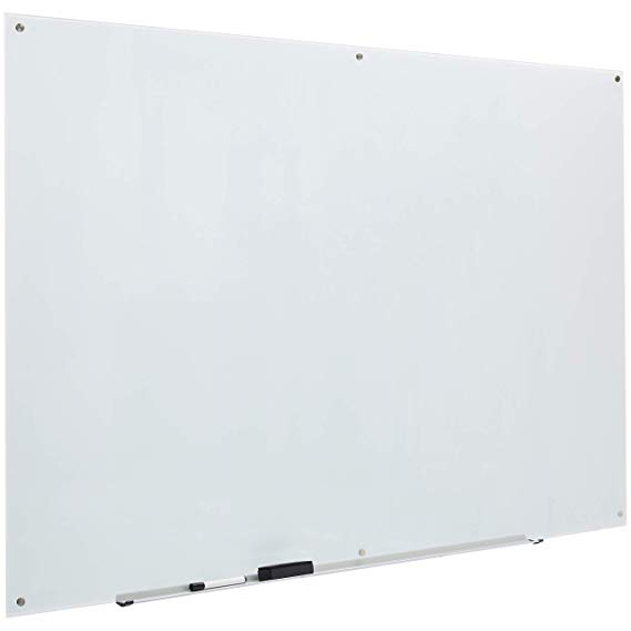 AmazonBasics Glass Dry-Erase Board - White, Magnetic, 6' x 4'