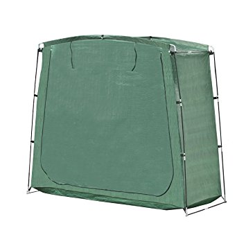 ALEKO SS70GR PE 64 Inch Tall Rectangular Space Saving Outdoor Bike Storage Tent, Green Color