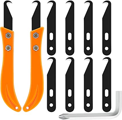 Mudder 13 Pieces Golf Hook Blade Hook DIY Knife Golf Club Blade Tool Golf Club Grip Remover Tool with Installation Tool